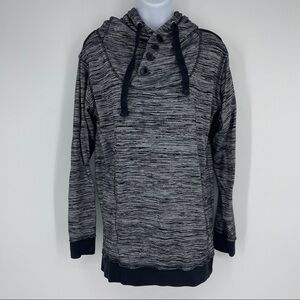 Cabelas Heathered Pullover Button Hoodie